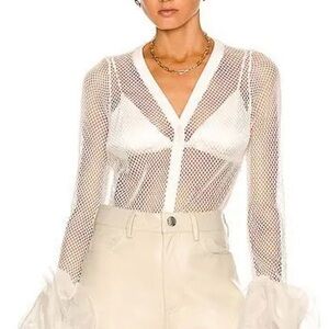 FE NOEL netted puff sleeve cardigan